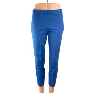 J.Crew Martie Women's Blue Bi-stretch Cotton Mid Rise Skinny Trousers Pants Sz 2